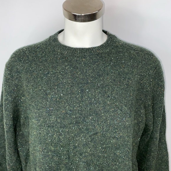 J Crew Crewneck Sweater Mens Large Green Pullover - Picture 4 of 11